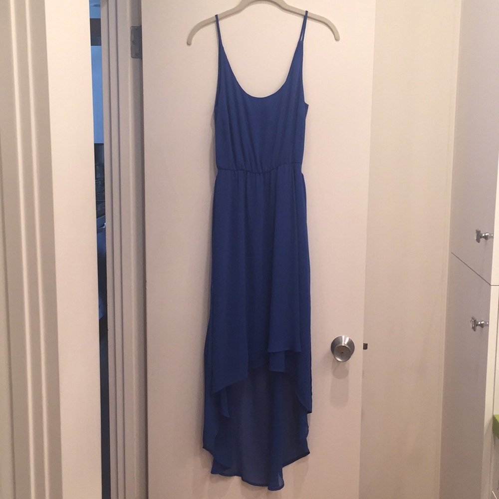 Blue High-Low Dress